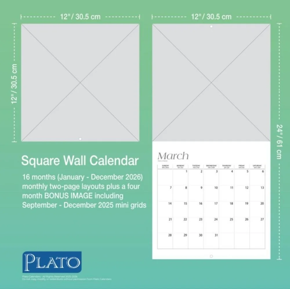 Taylor Swift Official‎ 2026 12 X 24 Inch (Hanging) Monthly Square Wall Calendar